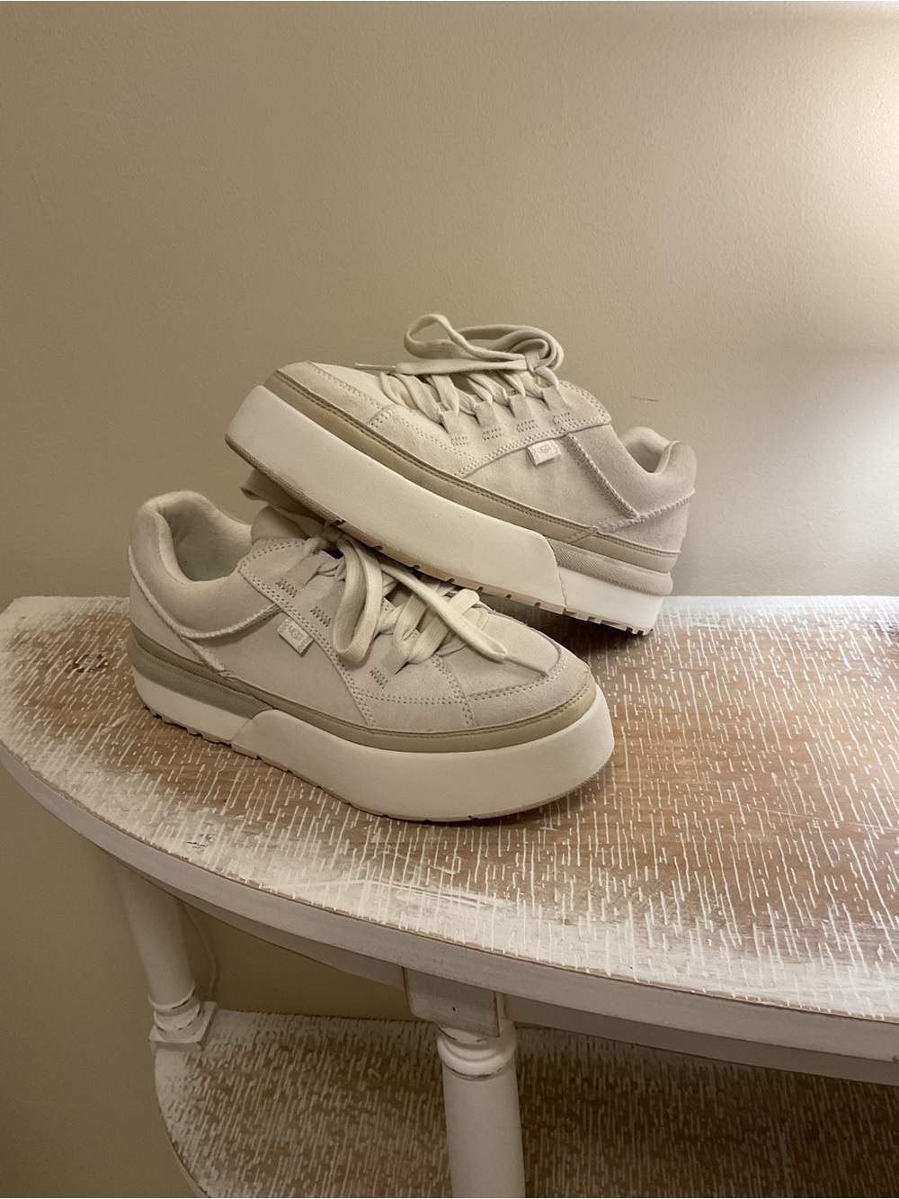UGG Women's Cream Platform Sneakers